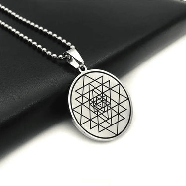 Mystic Sri Yantra Stainless Steel Necklace-Your Soul Place